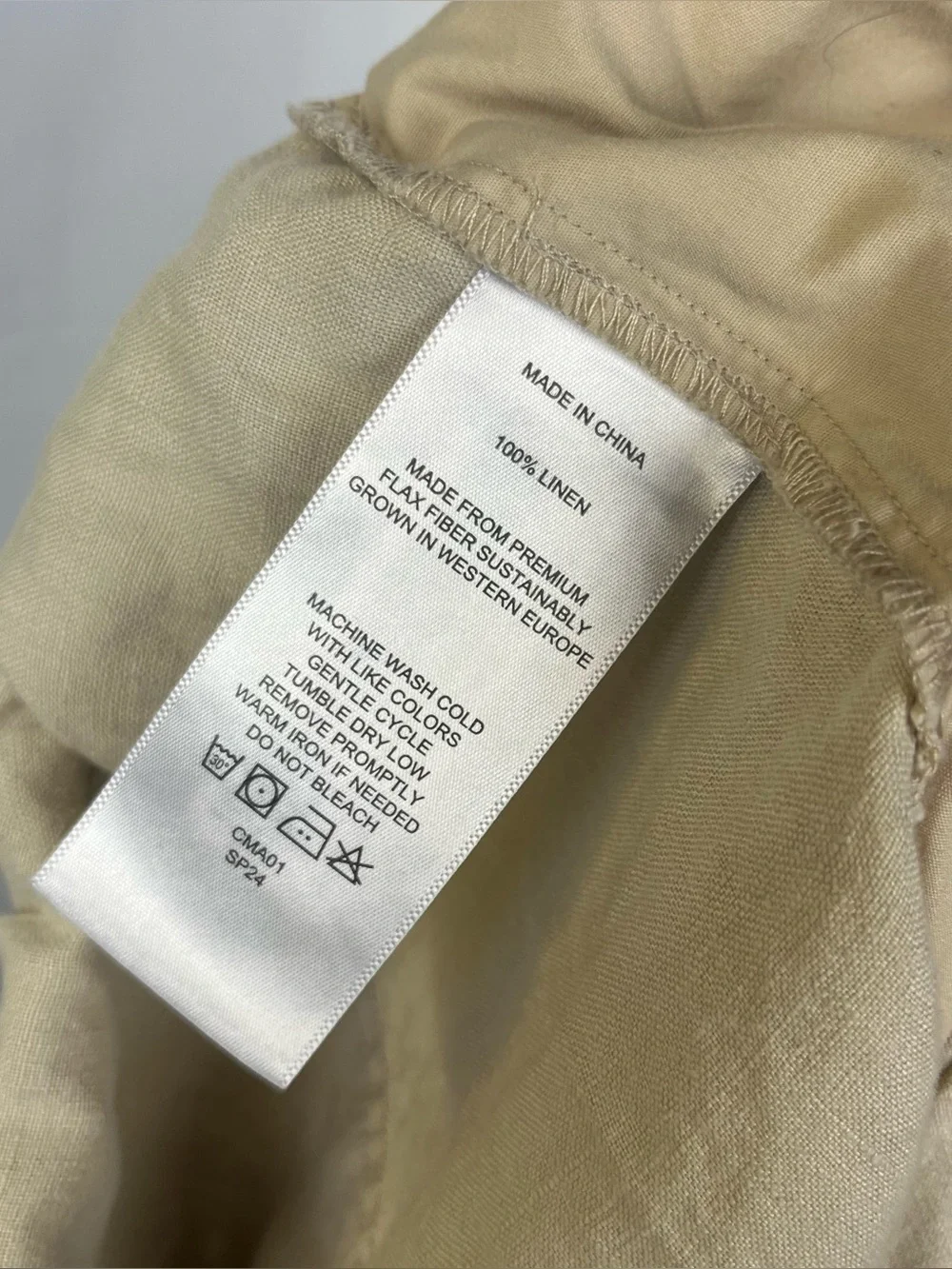 Quince European Linen Wide Leg Pant Sz XL Driftwood 100% Linen Coastal Granola